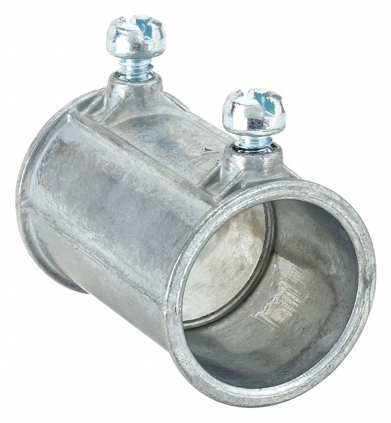 Raco 2624 Set Screw Conduit Coupling, Zinc, 1 in