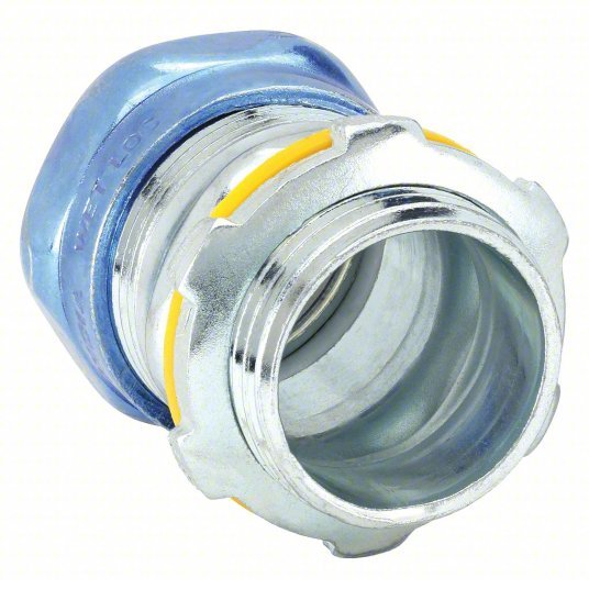 Raco 2903RT Compression Conduit Connector Steel, 3/4 in Trade Size, 1 25/32 in Overall Lg, Non-Insulated