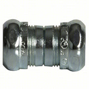 Raco 2923 Compression Conduit Coupling Steel, 3/4 in Trade Size, 2 3/16 in Overall Lg, Gray