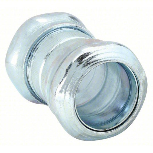 Raco 2923 Compression Conduit Coupling Steel, 3/4 in Trade Size, 2 3/16 in Overall Lg, Gray