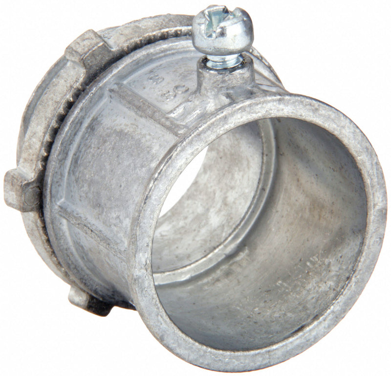 Raco 2604 Set Screw Conduit Connector, Zinc, 1 in Trade Size, 1 17/32 in Overall Lg, Non-Insulated, Gray