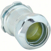 Raco 2913 Compression Conduit Connector Steel, 3/4 in Trade Size, 1 9/32 in Overall Lg, Insulated, Gray