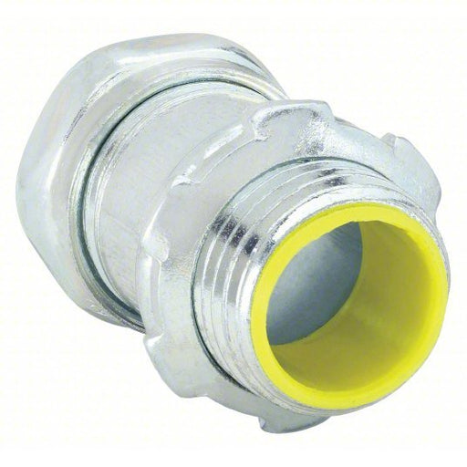 Raco 2913 Compression Conduit Connector Steel, 3/4 in Trade Size, 1 9/32 in Overall Lg, Insulated, Gray