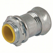 Raco 2913 Compression Conduit Connector Steel, 3/4 in Trade Size, 1 9/32 in Overall Lg, Insulated, Gray