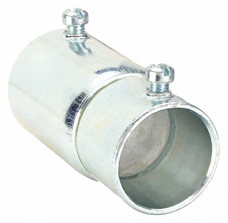 Raco 1433 Combination Conduit Coupling, Steel, 3/4 in Trade Size, 2 21/32 in Overall Lg, Gray