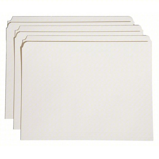 Ability One 7530-01-583-0557 File Folders Letter, Straight, 8 1/2 in Ht, 11 in Wd, 3/4 in Expanded Wd, 100 PK