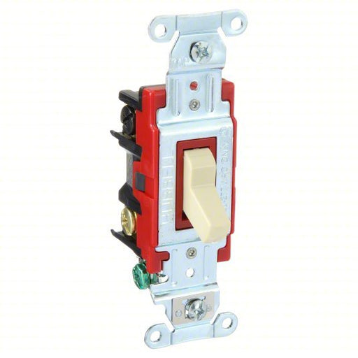 Redwood 4904BI Wall Switch Toggle Switch, 4-Way, Ivory, 20 A, Screw Terminals
