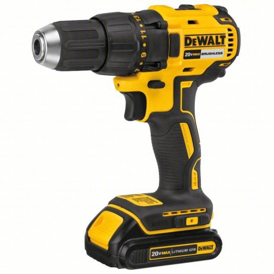 DeWalt DCD777C2 Drill 20V DC, Compact, 1/2 in Chuck, 1,750 RPM Max., Brushless Motor, (2) 1.5 Ah, 20V MAX