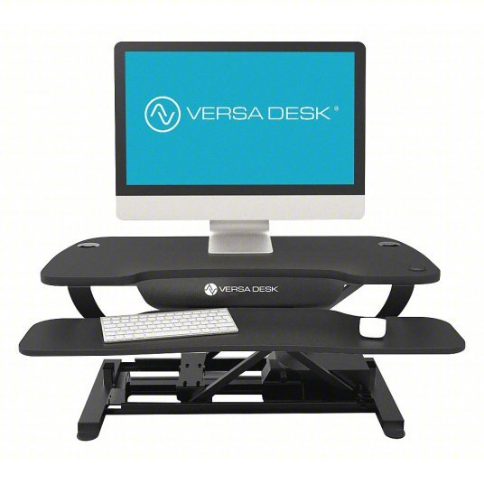 Versa VT7643624-00-01 Electric Adjustable Standing Desk Converter VT764 Series, 36 in Overall Wd, 0 in to 20 in