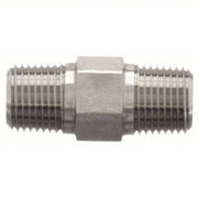 Parker 1/4 FF-SS Hydraulic Hose Adapter 1/4 in x 1/4 in Fitting Size, Male x Male, NPTF x NPTF, Rigid, Straight