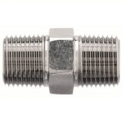 Parker 3/4 FF-SS Hydraulic Hose Adapter 3/4 in x 3/4 in Fitting Size, Male x Male, NPTF x NPTF, Rigid, Straight