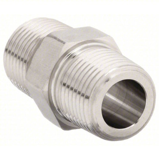 Parker 1/2 FF-SS Hydraulic Hose Adapter 1/2 in x 1/2 in Fitting Size, Male x Male, NPTF x NPTF, Rigid, Straight Pk5