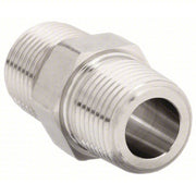 Parker 3/4 FF-SS Hydraulic Hose Adapter 3/4 in x 3/4 in Fitting Size, Male x Male, NPTF x NPTF, Rigid, Straight