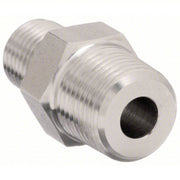 Parker 1/2 X 3/8 FF-SS Hydraulic Hose Adapter 1/2 in x 3/8 in Fitting Size, Male x Male, NPTF x NPTF, Rigid, Straight