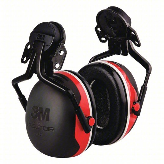 3M Peltor X3P5E Ear Muffs Hard Hat-Mounted Earmuff, Passive, 25 dB NRR, Dielectric, Black