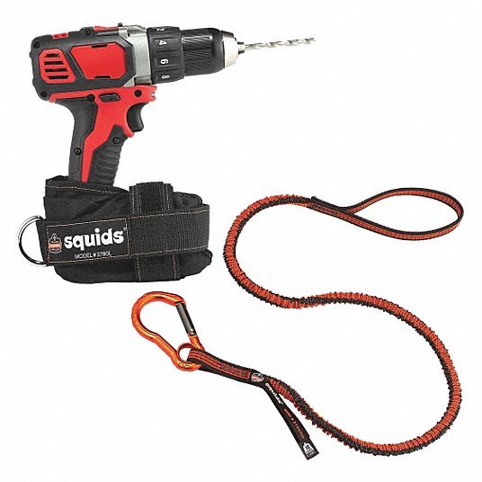 Ergodyne 3191 Tool Tethering Kit Elastic Tether, Power Tool Sleeve Attachment, 1 Attachment Pts, Kit