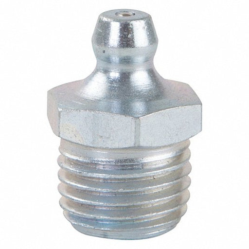 Redwood RW52NZ34 Grease Fitting Std Fitting, 1/4"-18 Thread Size, PTF, 7/8 in Overall Lg, 0° Head Angle, Steel