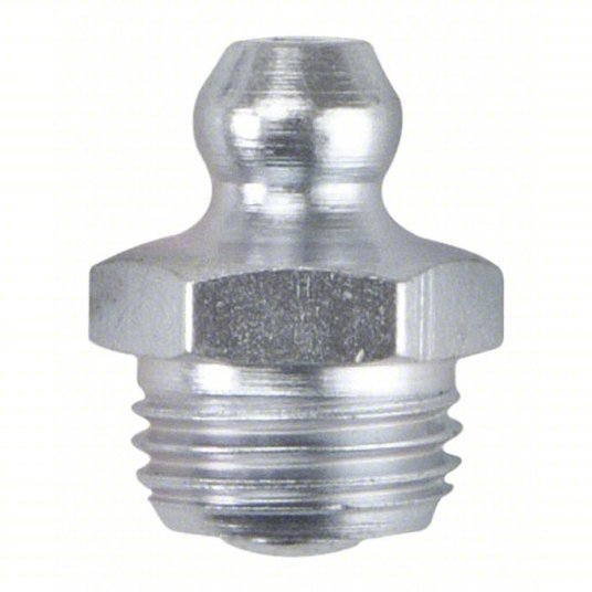 Redwood RW52NZ38 Grease Fitting Std Fitting, M10 Thread Size, Metric, 5/8 in Overall Lg, 0° Head Angle, Steel