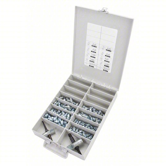 Redwood RW52PA23 Grease Fitting Kit 1/4"-28/1/8"-27 Thread Size, PTF/SAE-LT, Std Thread