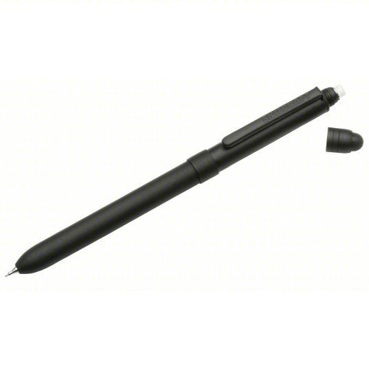 Ability One 7520-01-646-1095 Black/Red, 0.8 mm Pen Tip, Retractable, Brass, Stylus On Top of The Eraser Cap, Black