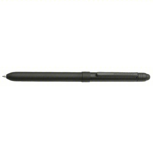 Ability One 7520-01-646-1095 Black/Red, 0.8 mm Pen Tip, Retractable, Brass, Stylus On Top of The Eraser Cap, Black