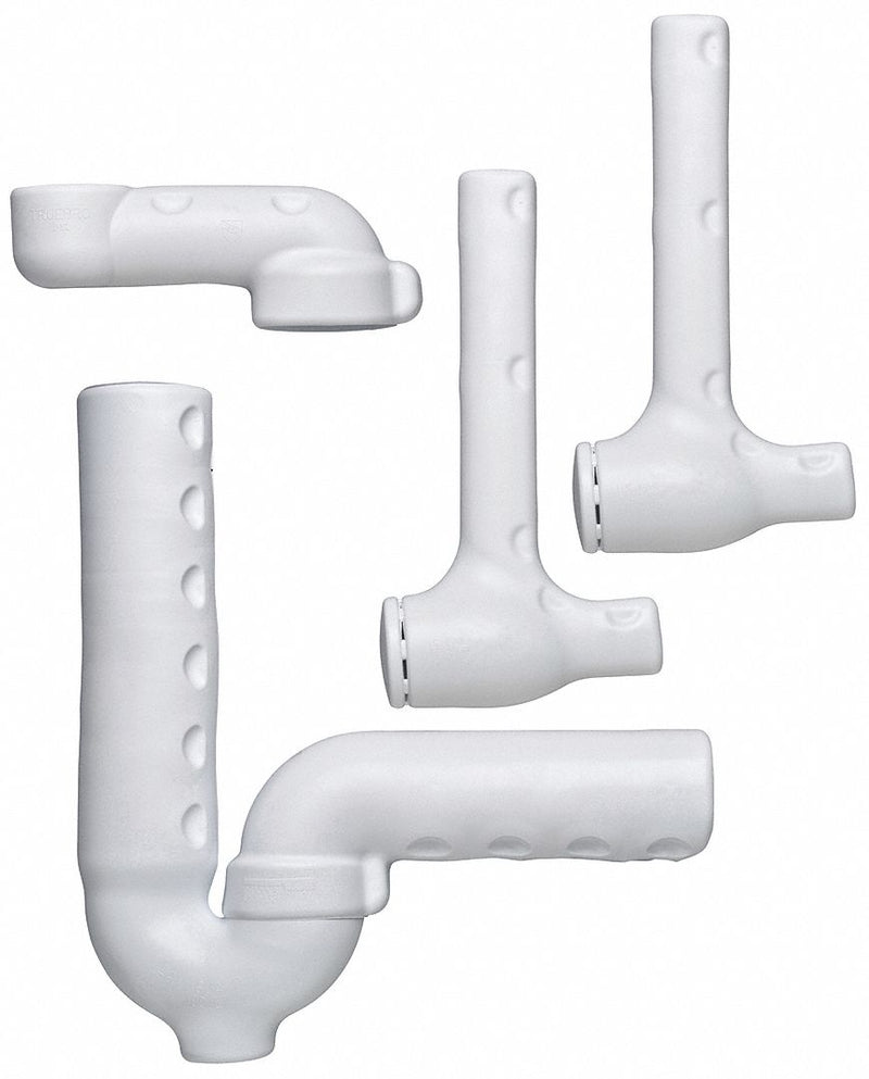 Truebro 82194 P-Trap Pipe Cover, PVC, White, 1 1/2 in_1 1/4 in Nominal Pipe Size, 1/8 in Nominal Wall