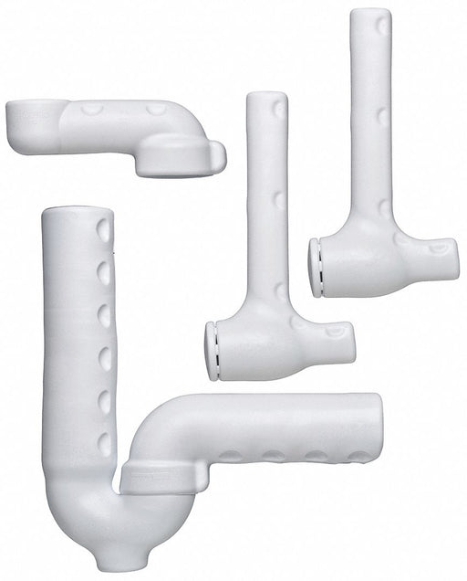 Truebro 82194 P-Trap Pipe Cover, PVC, White, 1 1/2 in_1 1/4 in Nominal Pipe Size, 1/8 in Nominal Wall