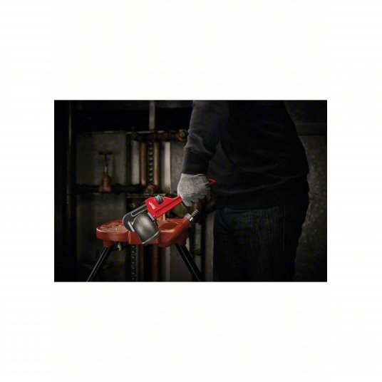 Milwaukee 48-22-7110 Pipe Wrench Alloy Steel, 1 1/2 in Jaw Capacity, Serrated, 10 in Overall Lg, Ergonomic