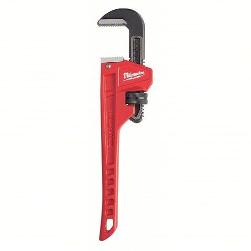 Milwaukee 48-22-7110 Pipe Wrench Alloy Steel, 1 1/2 in Jaw Capacity, Serrated, 10 in Overall Lg, Ergonomic