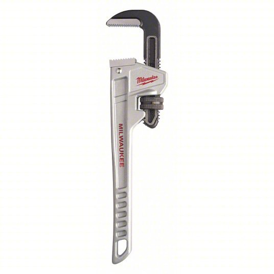 Milwaukee 48-22-7212 Pipe Wrench Aluminum, 2 in Jaw Capacity, Serrated, 12 in Overall Lg, Ergonomic