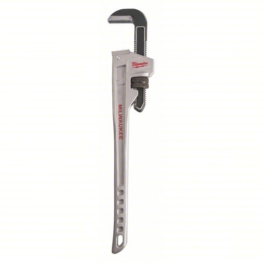 Milwaukee 48-22-7224 Pipe Wrench Aluminum, 3 in Jaw Capacity, Serrated, 24 in Overall Lg, Ergonomic