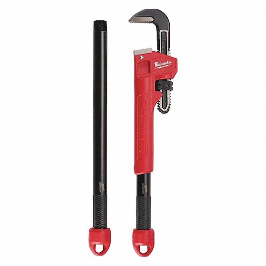 Milwaukee 48-22-7314 24 in L 2 1/2 in Cap. Alloy Steel Straight Pipe Wrench