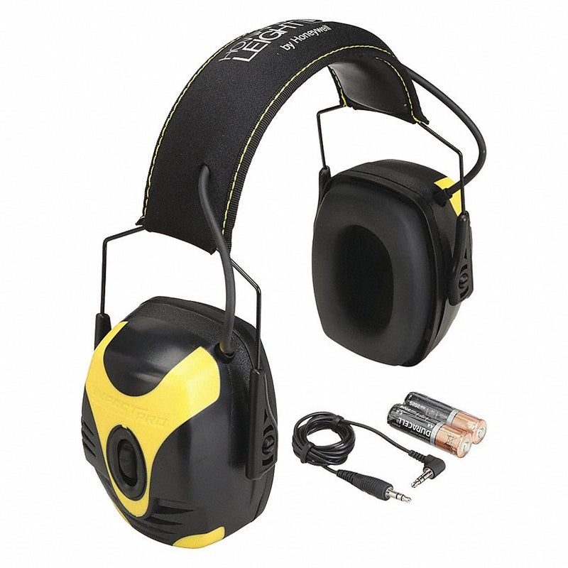 Honeywell 1030943 Over-the-Head Ear Muffs, 30 dB, Impact Pro, Black/Yellow