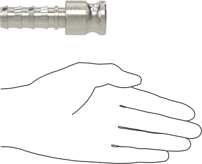 McMaster 53015K61 316 Stainless Steel Cam-and-Groove Hose Coupling Straight Plug, 3/4 Coupling Size x for 3/4" Hose ID