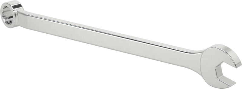 McMaster 5314A51 Polished Chrome-Plated Combination Wrench, 12-Point Opening, 10 mm Size, 6-1/8" Overall Length