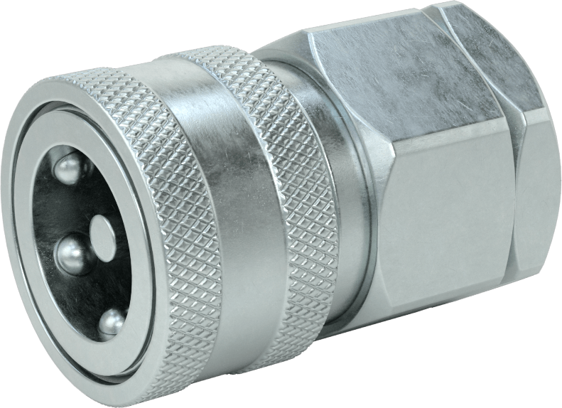 McMaster 5315K15 Zinc-Plated Steel Snap-Tite H-Shape Hose Coupling, Size 3/4, Sleeve-Lock Socket, 3/4 NPTF Female End