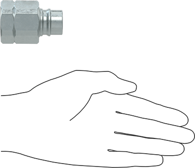 McMaster 5315K42 Zinc-Plated Steel Snap-Tite H-Shape Hose Coupling Size 3/4, Plug, 3/4 NPTF Female End