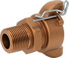 McMaster 5344K14 Twist-Claw Hose Coupling, Brass, 3/4 NPT Male End
