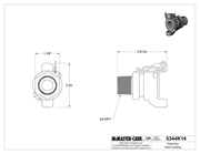 McMaster 5344K14 Twist-Claw Hose Coupling, Brass, 3/4 NPT Male End