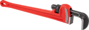 McMaster 5357A127 Pipe Wrench with Straight 3" Maximum Capacity Jaw, 24" Long, Red Painted Iron