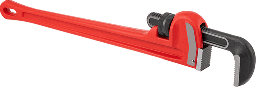 McMaster 5357A127 Pipe Wrench with Straight 3" Maximum Capacity Jaw, 24" Long, Red Painted Iron