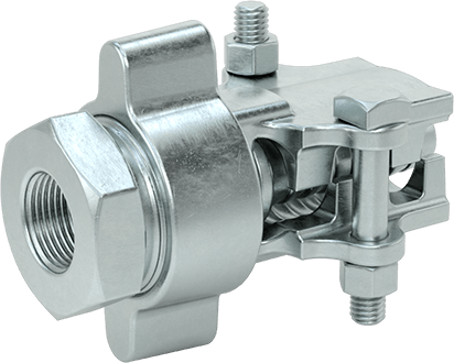 McMaster 5360K72 Interlocking-Clamp Hose Adapter for Steam for 3/4" Hose ID, 1-5/16" Maximum Hose OD, 3/4 NPT Female
