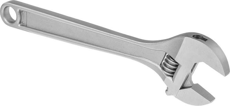 McMaster 5385A25 Chrome-Plated Adjustable Wrench 18" Overall Length, 2-3/8" Maximum Jaw Capacity