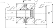 HIKALIBRE 5388-DC-RRH-SERIES VALVE, KELLYCOCK, 9.50 OD x 3.07 ID x 15.25 SH-SH, 7 5/8 RRH, BXP, 15,000 PSI WP, MANUAL, CLASS 2