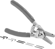 McMaster 5391A34 Locking Change-Tip Retaining Ring Pliers Set, 1 Plier, 5 Tip Pairs
