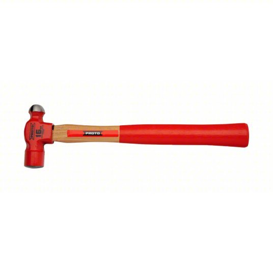 Proto J1316PD Hammer Wood, Steel, 16 oz Head Wt, 1 1/4 in Face Dia, 15 in Overall Lg, Plain Grip