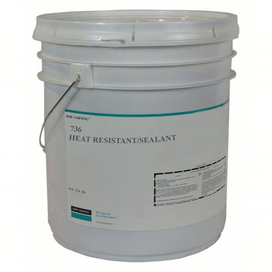 Dow Corning 3145824 Gasket Sealant 736, 4.8 gal, Pail, Red, For Food and Beverage Processing