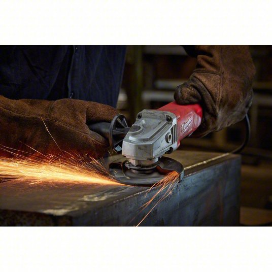 Milwaukee 6142-31 Angle Grinder 11 A, 11,000 RPM Max. Speed, Paddle, 4 1/2 in Wheel Dia, 120V AC