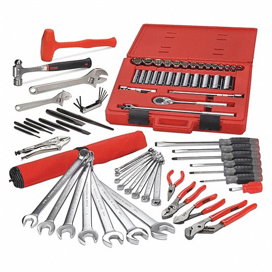 Proto J99301A Master Tool Set 78 Total Pcs, SAE, 1/2 in Socket Drive Size, Tool Box