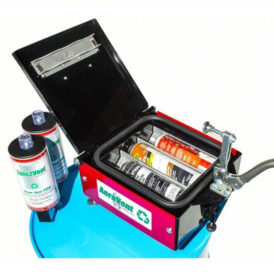 Newstripe 10004721 Aerosol Can Recycling System 3 Can Capacity, 96% Biodegradable Drum Vent Filter Features